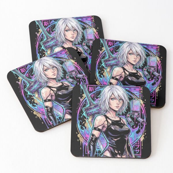 Item preview, NieR Automata A2 Wild Long Hair Velvet Midriff Cloth Art designed and sold by Senpaiwaves.