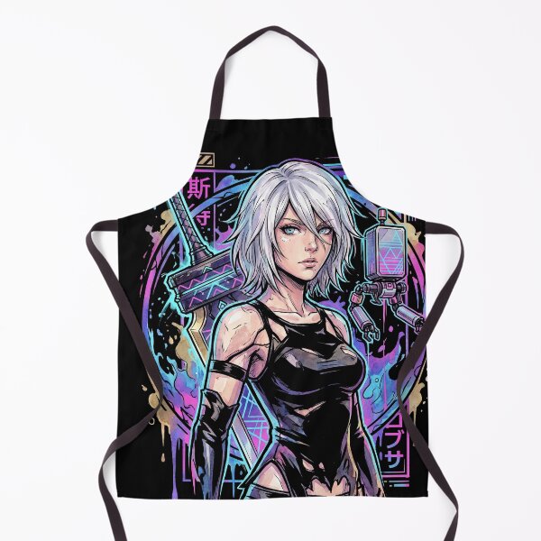 Item preview, NieR Automata A2 Wild Long Hair Velvet Midriff Cloth Art designed and sold by Senpaiwaves.