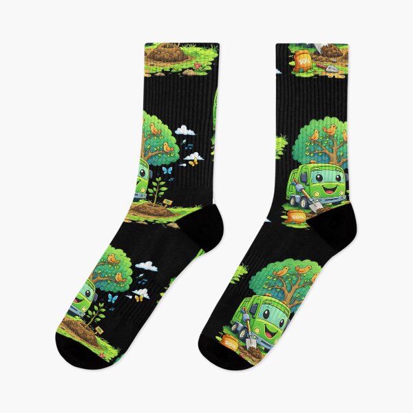 Item preview, Dumpy Garbage Truck Tree Planting Kids Nature Design designed and sold by Str8like dattshirts.
