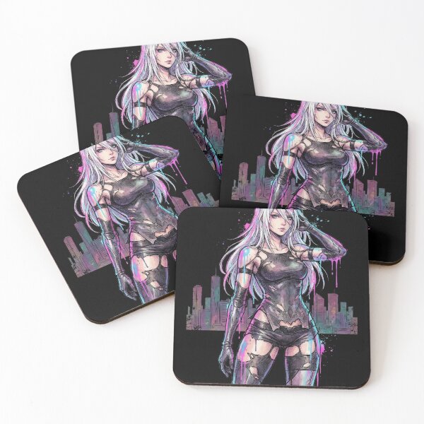 Item preview, NieR Automata A2 Damaged Skin Black Undercoat Design designed and sold by Senpaiwaves.
