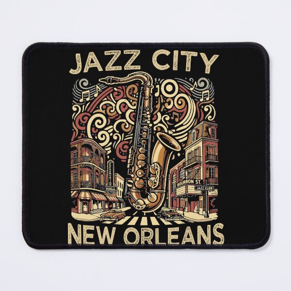 Item preview, Jazz City New Orleans Souvenir Men Music Saxophone  designed and sold by DSWShirts.