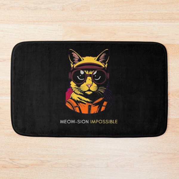 Item preview, Meow-sion Impossible Funny Cat Secret Agent Art designed and sold by Quotable Gear.