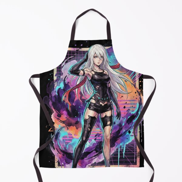 Item preview, NieR Automata A2 Silver White Hair Bangs Cover Eye Art designed and sold by Senpaiwaves.