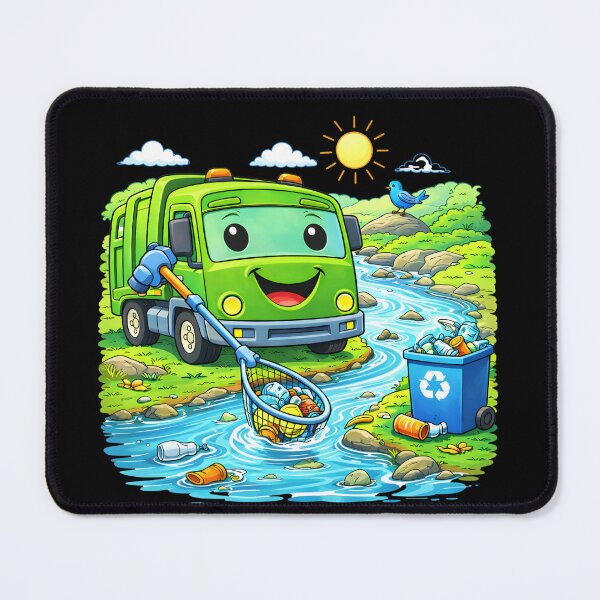 Item preview, Dumpy Garbage Truck River Cleanup Kids Recycling Design designed and sold by Str8like dattshirts.