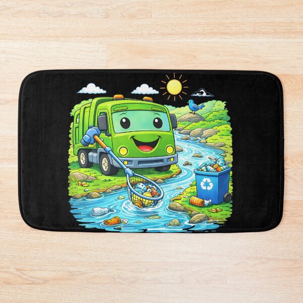 Item preview, Dumpy Garbage Truck River Cleanup Kids Recycling Design designed and sold by Str8like dattshirts.