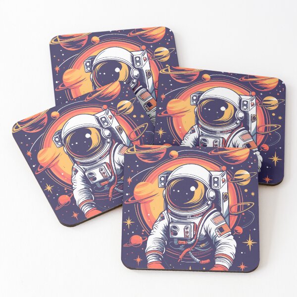 Artikelvorschau, Cosmic Explorer 09 | Retro Astronaut and Ringed Planets entworfen und verkauft von NK-Studios .