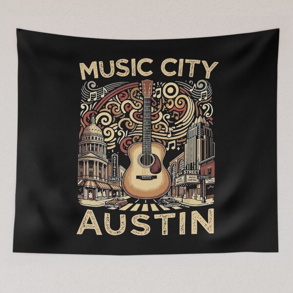 Item preview, Music City Austin Souvenir Texas Live Music Austin designed and sold by DSWShirts.