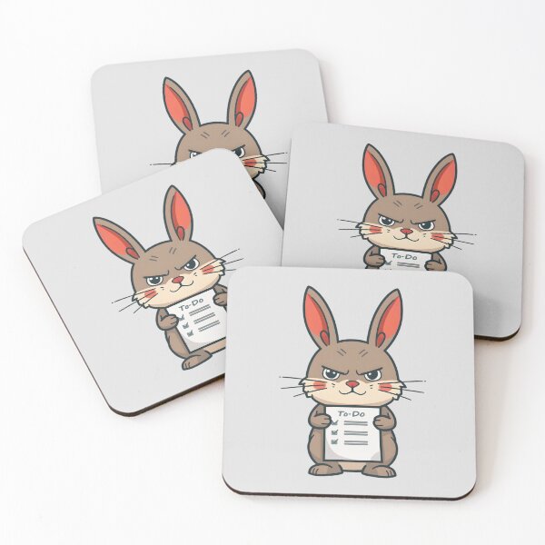 Item preview, Serious Bunny To-Do List – Funny Productivity Rabbit Cartoon Design designed and sold by TestudoDesign.