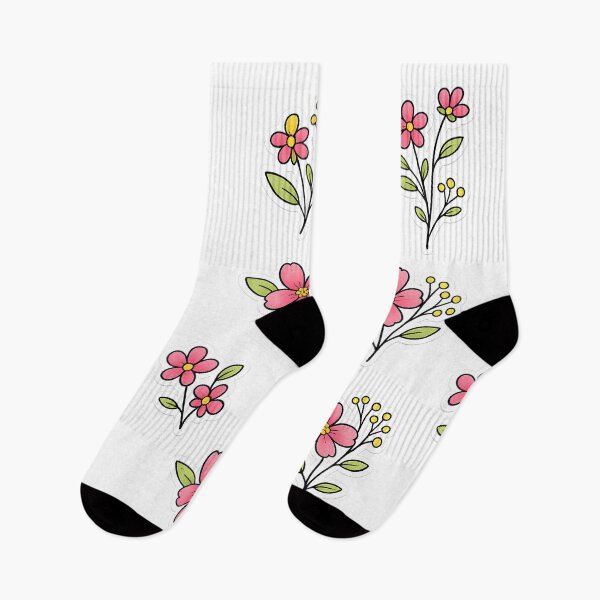 Item preview, Cute Pink Floral Sticker Set – Doodle Flower Collection designed and sold by blankTeeShirt.
