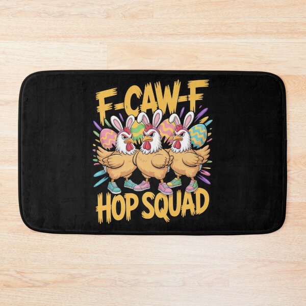 Item preview, F-Caw-F Hop Squad – Funny Easter Chicken Bunny Ears Sneakers Crew Tee V3 designed and sold by DarylWelsh2024.