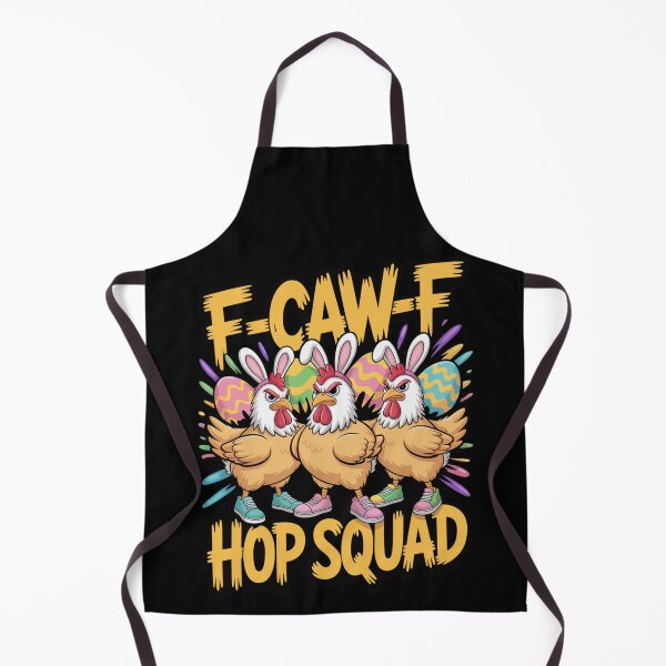 Item preview, F-Caw-F Hop Squad – Funny Easter Chicken Bunny Ears Sneakers Crew Tee V3 designed and sold by DarylWelsh2024.