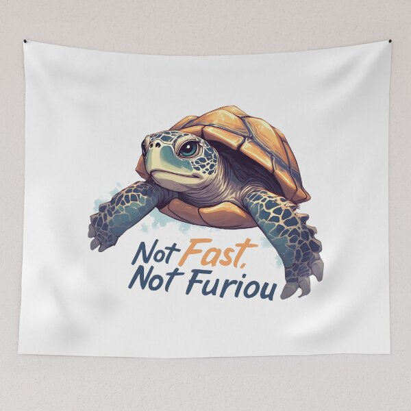 Item preview, Not Fast Not Furious Funny Turtle Design designed and sold by owi-art.