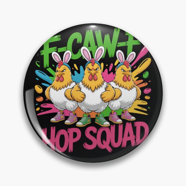 Item preview,  F-Caw-F Hop Squad – Funny Easter Chicken Bunny Ears Sneakers Crew Tee V4 designed and sold by DarylWelsh2024.