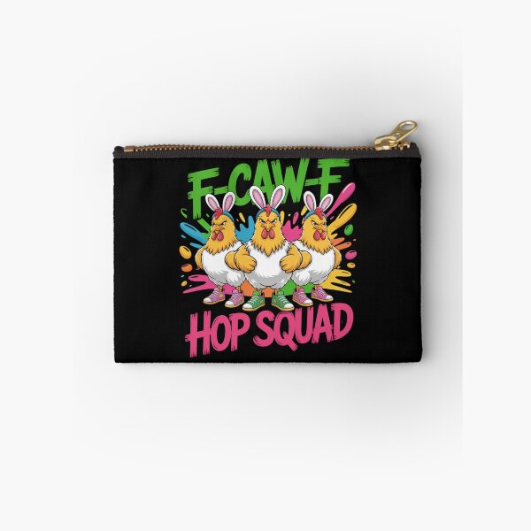 Item preview,  F-Caw-F Hop Squad – Funny Easter Chicken Bunny Ears Sneakers Crew Tee V4 designed and sold by DarylWelsh2024.