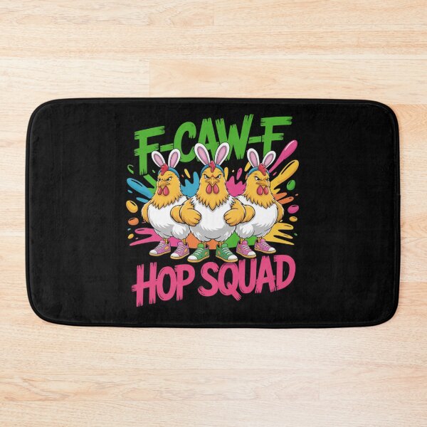 Item preview,  F-Caw-F Hop Squad – Funny Easter Chicken Bunny Ears Sneakers Crew Tee V4 designed and sold by DarylWelsh2024.