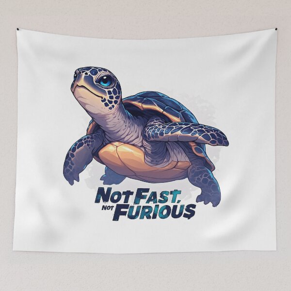 Item preview, Not Fast, Not Furious Turtle Meme designed and sold by owi-art.