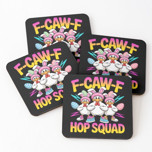 Item preview,  F-Caw-F Hop Squad – Funny Easter Chicken Bunny Ears Sneakers Crew Tee V6 designed and sold by DarylWelsh2024.