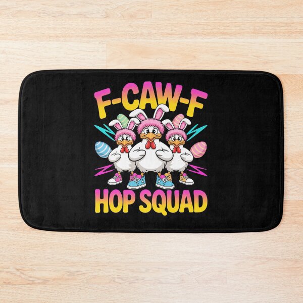 Item preview,  F-Caw-F Hop Squad – Funny Easter Chicken Bunny Ears Sneakers Crew Tee V6 designed and sold by DarylWelsh2024.