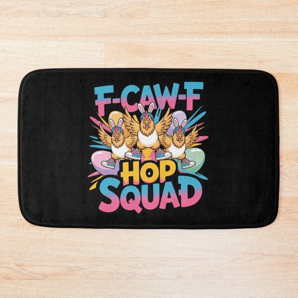 Item preview,  F-Caw-F Hop Squad – Funny Easter Chicken Bunny Ears Sneakers Crew Tee V7 designed and sold by DarylWelsh2024.