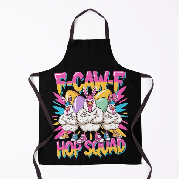 Item preview,  F-Caw-F Hop Squad – Funny Easter Chicken Bunny Ears Sneakers Crew Tee V8 designed and sold by DarylWelsh2024.