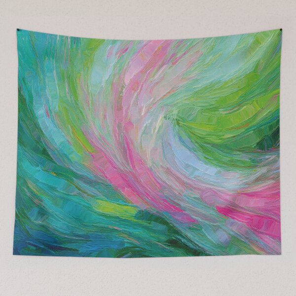 Item preview, Vibrant abstract work in blue, green and pink designed and sold by Photopat.