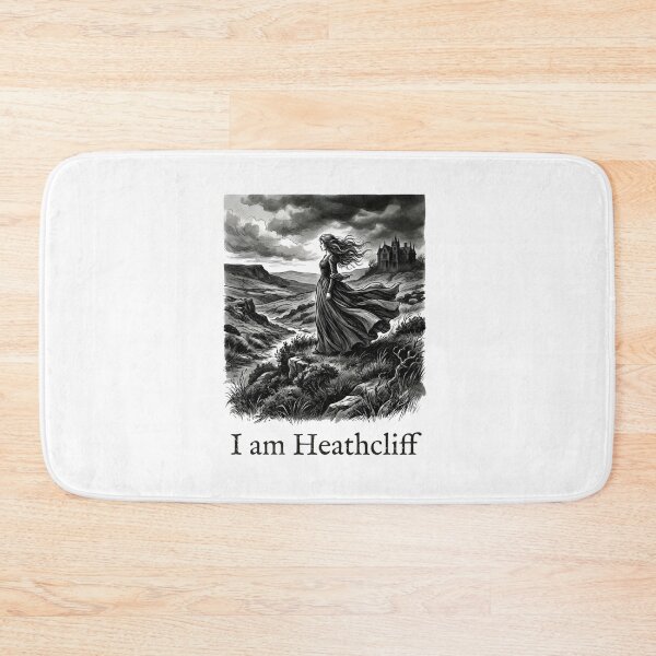 Item preview, Wuthering Heights Catherine I am Heathcliff Moorland engraving illustration designed and sold by Fenay Designs.