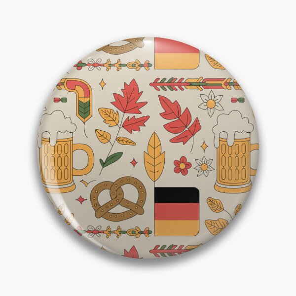 Item preview, Oktoberfest Beer & Pretzel Seamless Pattern designed and sold by Midnight Veil Designs.