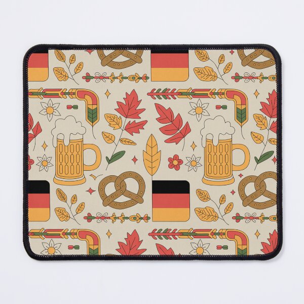 Item preview, Oktoberfest Beer & Pretzel Seamless Pattern designed and sold by Midnight Veil Designs.