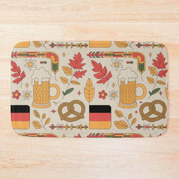 Item preview, Oktoberfest Beer & Pretzel Seamless Pattern designed and sold by Midnight Veil Designs.