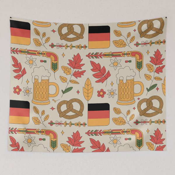 Item preview, Oktoberfest Beer & Pretzel Seamless Pattern designed and sold by Midnight Veil Designs.