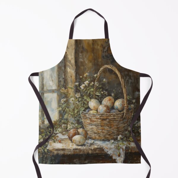Item preview, Vintage Easter Basket and Spring Blossoms Still Life Painting designed and sold by Sergey Sedunov.