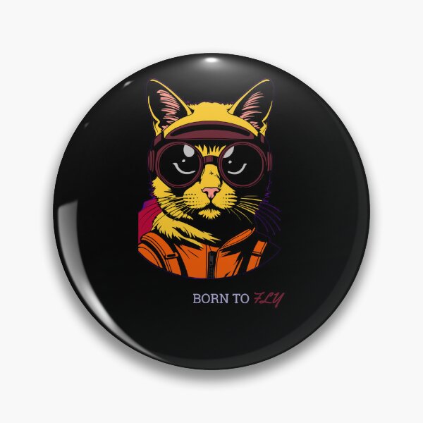 Item preview, Born To Fly Retro Cat Pilot Aesthetic designed and sold by Quotable Gear.