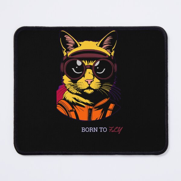 Item preview, Born To Fly Retro Cat Pilot Aesthetic designed and sold by Quotable Gear.