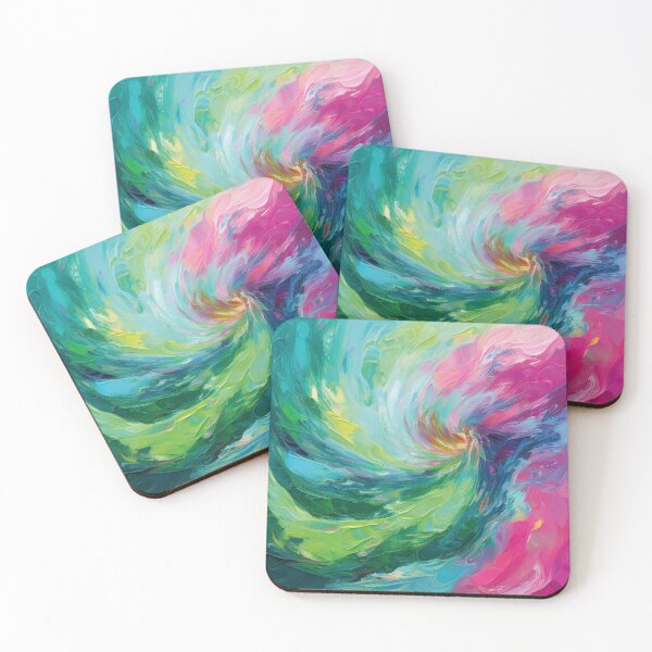 Item preview, Vibrant abstract work in blue, green and pink designed and sold by Photopat.