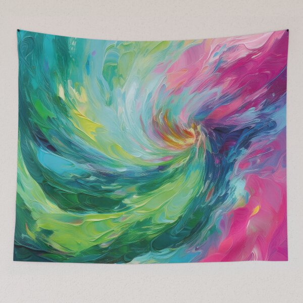 Item preview, Vibrant abstract work in blue, green and pink designed and sold by Photopat.