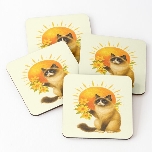 Item preview, Cat in the sun, flowers, painting style and realistic designed and sold by the artedivino.