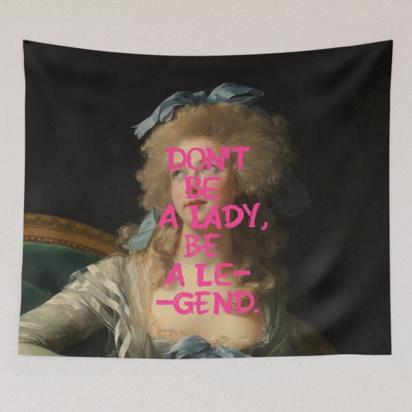 Item preview, Baroque Rococo Portrait Typography Dont Be A Lady Be A Legend Woman designed and sold by UtArt.