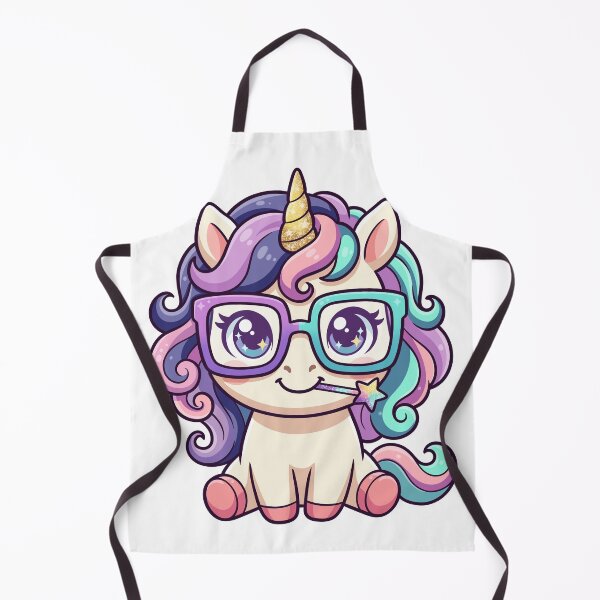 Item preview, Cute Kawaii Nerd Unicorn with Glasses Vector Illustration Magic designed and sold by DiNata.