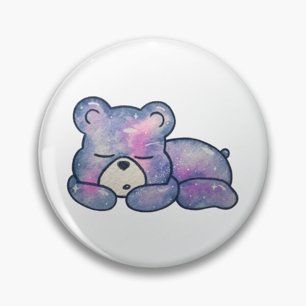 Artikelvorschau, Schläfriger Gummibär – Nachthimmel – Aquarell – Aufkleber entworfen und verkauft von Jemmabears.
