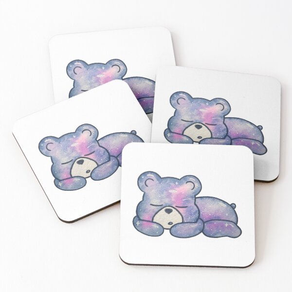 Item preview, Sleepy Gummy Bear - Night Sky - Watercolor - Sticker designed and sold by Jemmabears.