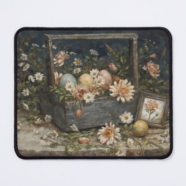 Item preview, Vintage Rustic Crate Still Life with Easter Eggs and Daisies designed and sold by Sergey Sedunov.