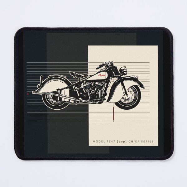 Item preview, 1947 Chief Series V-Twin Vintage Motorcycle Retro Modern Art designed and sold by EdGraphy.