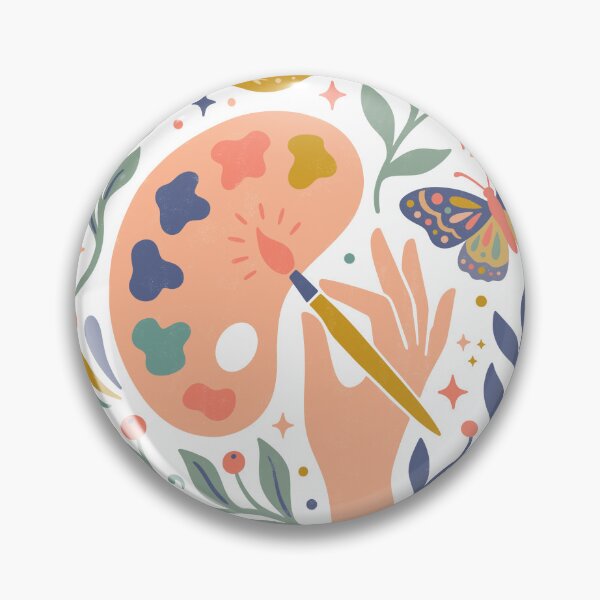 Item preview, Retro Boho Artist Hand and Palette Vector Illustration Nature designed and sold by DiNata.