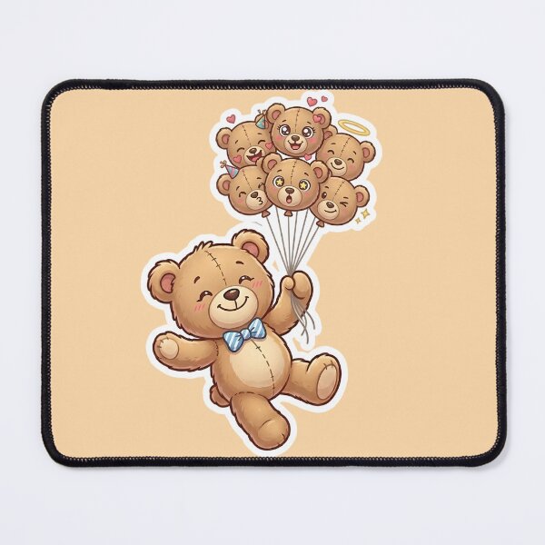 Item preview, Cute Teddy Bear Floating with Balloon Buddies designed and sold by Pure Craft.