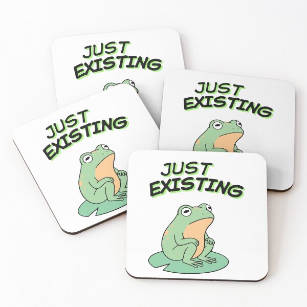Item preview, Funny Just Existing Frog on Lily Pad designed and sold by PholPol1959.