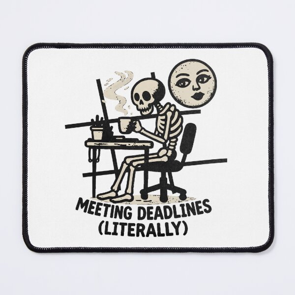 Item preview, Meeting Deadlines Literally – Sarcastic Skeleton Work Humor designed and sold by Region.