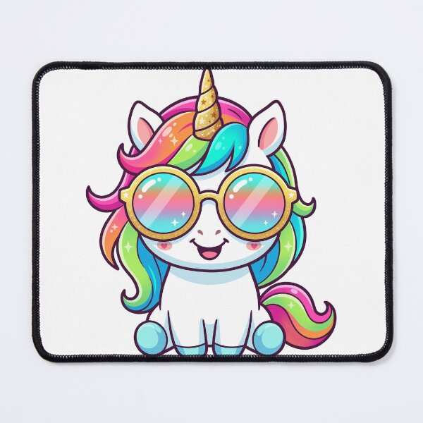 Item preview, Cute Kawaii Unicorn with Rainbow Sunglasses Vector Illustration Magic designed and sold by DiNata.