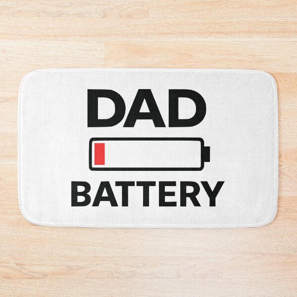 Item preview, Funny Dad Battery Low Minimalist Graphic Design designed and sold by FunFitLife Studio.