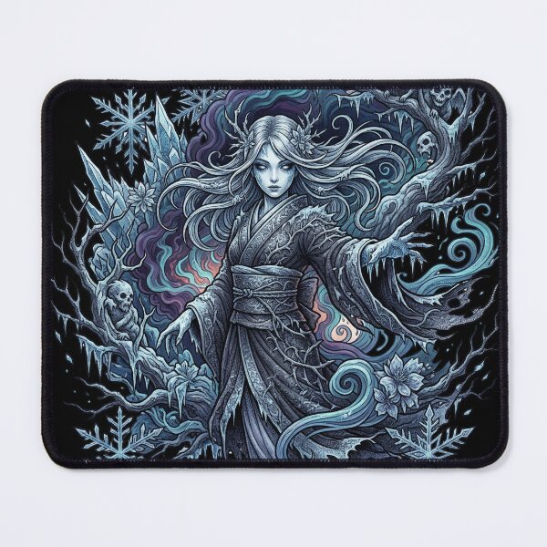 Item preview, Yuki Onna Japanese Snow Demon Winter Ghost Yokai Art designed and sold by UltimateJapan.