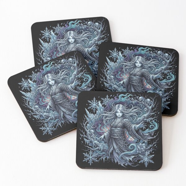 Item preview, Yuki Onna Japanese Snow Demon Winter Ghost Yokai Art designed and sold by UltimateJapan.